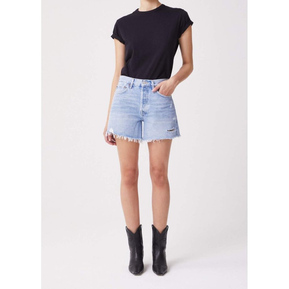 AGOLDE Parker Long Loose Fit Vintage Short in Swapmeet
